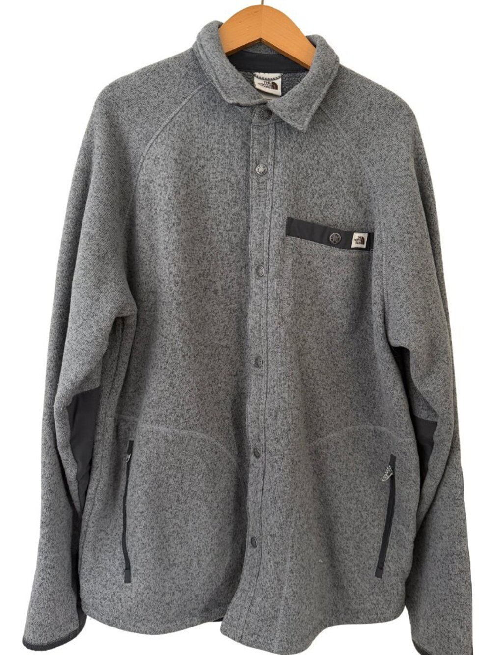 The North Face Gordon Lyons Gray Fleece Shacket Men’s XL